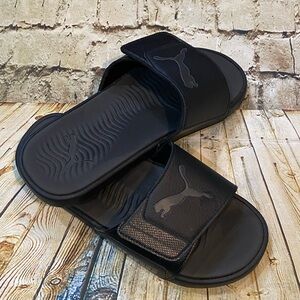 NEW PUMA Mens Slide Sandals Flip Flops Black